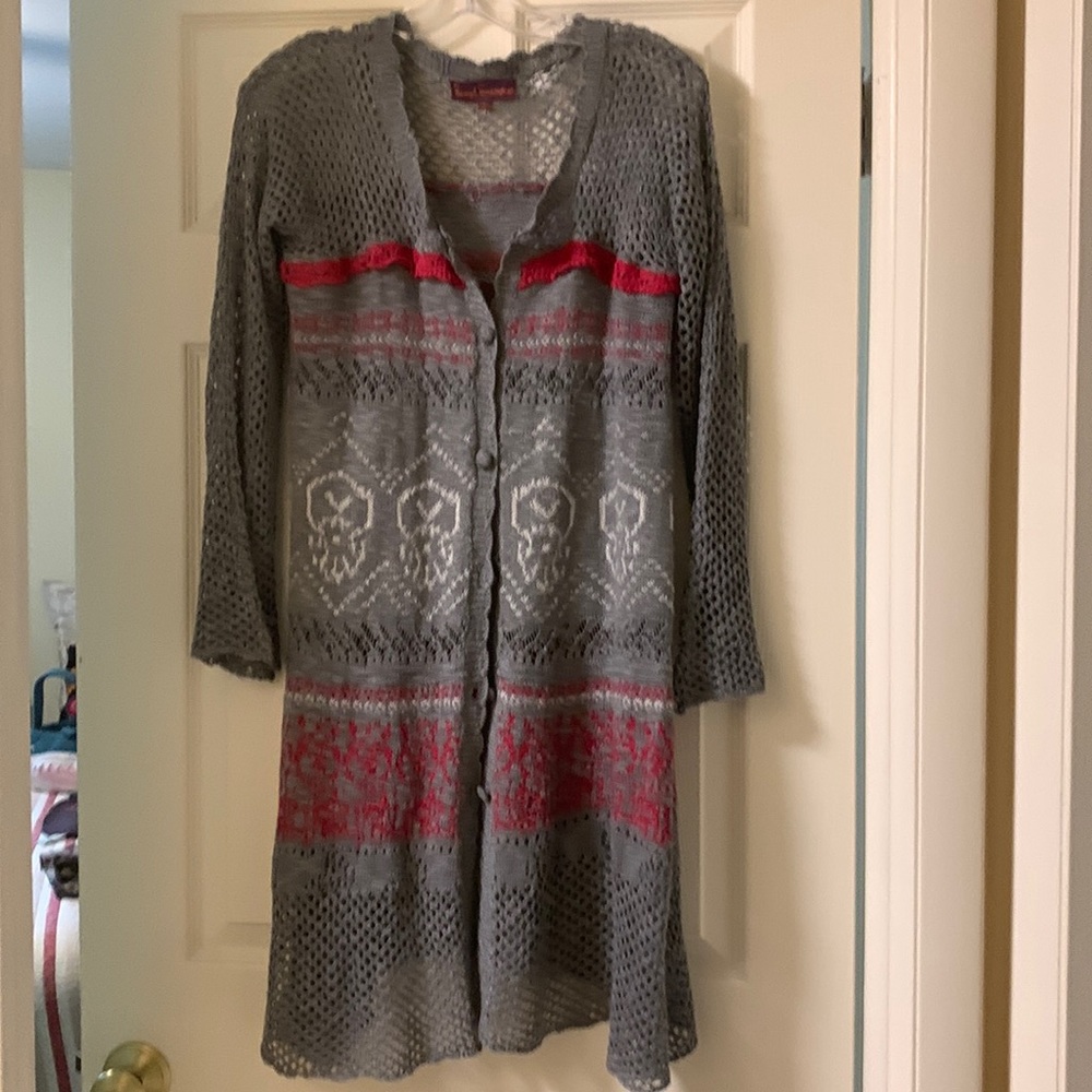 Middi-length crochet sweater